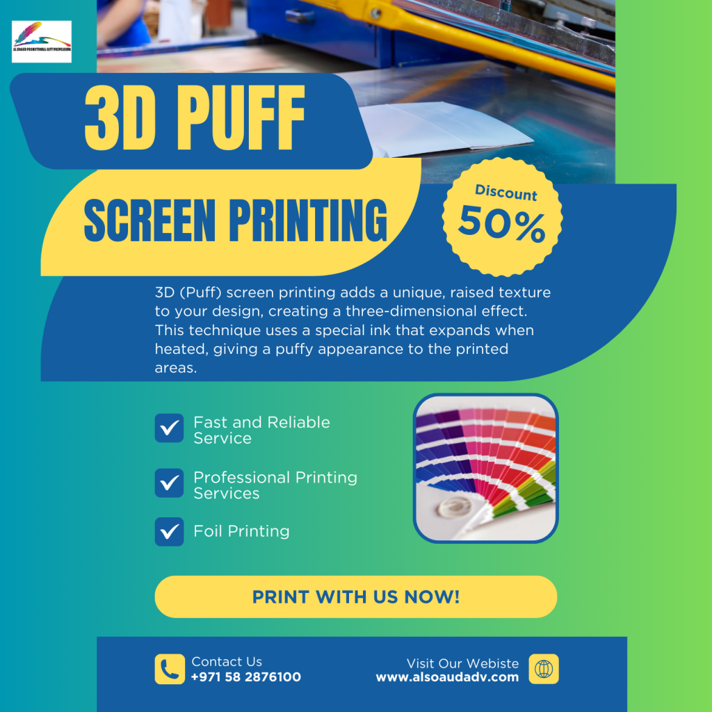 3D Puff Screen Printing;